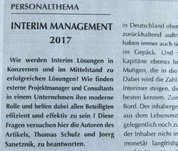 PERSONALintern – Interim Lösungen 2017 in der Lebensmittelindustrie - RAU INTERIM Manager